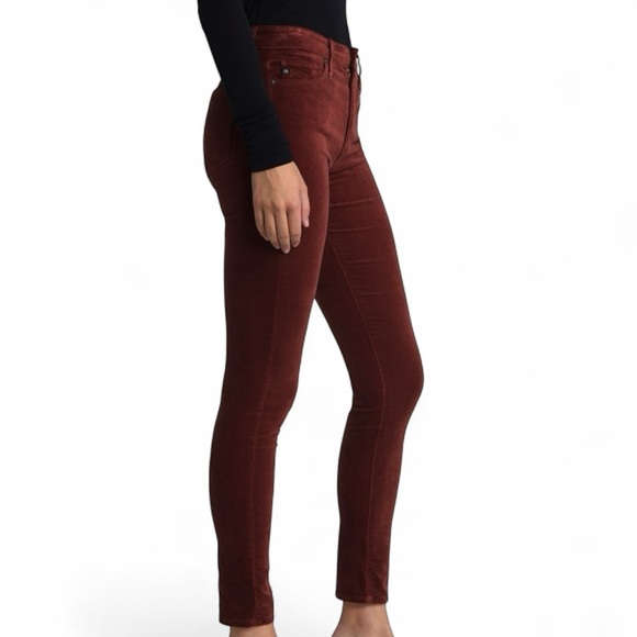 AG LOS ANGELES The Farrah High Rise Waist Skinny Velvet Jeans SZ 23 - Picture 4 of 5